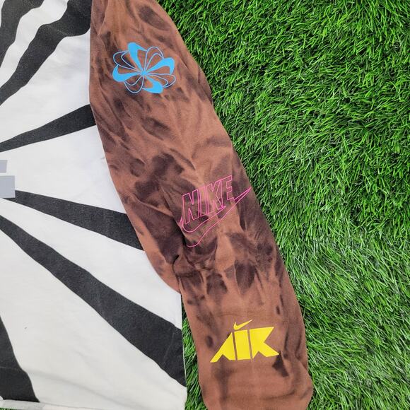 NIKE Pinwheel Crop-Top Hoodie Womens M/L 20x20 Baggy Boxy Lightweight Knit - Picture 9 of 12